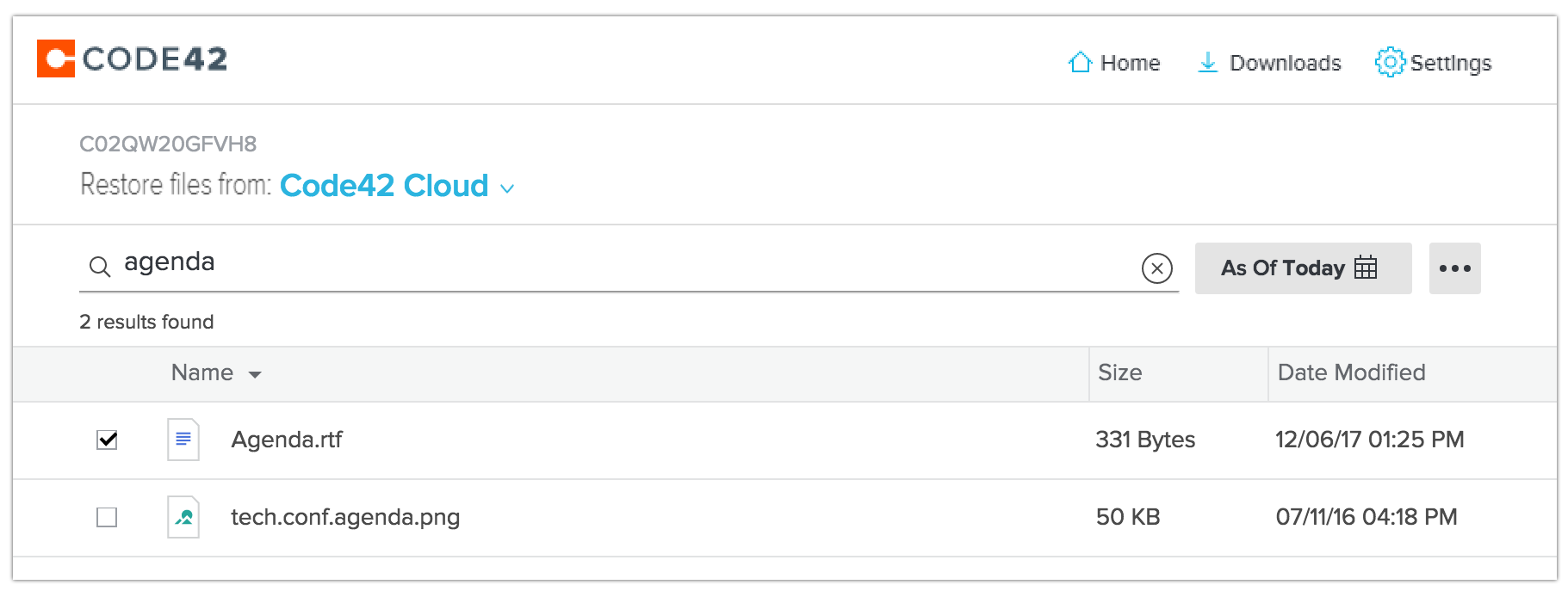 Restore search bar