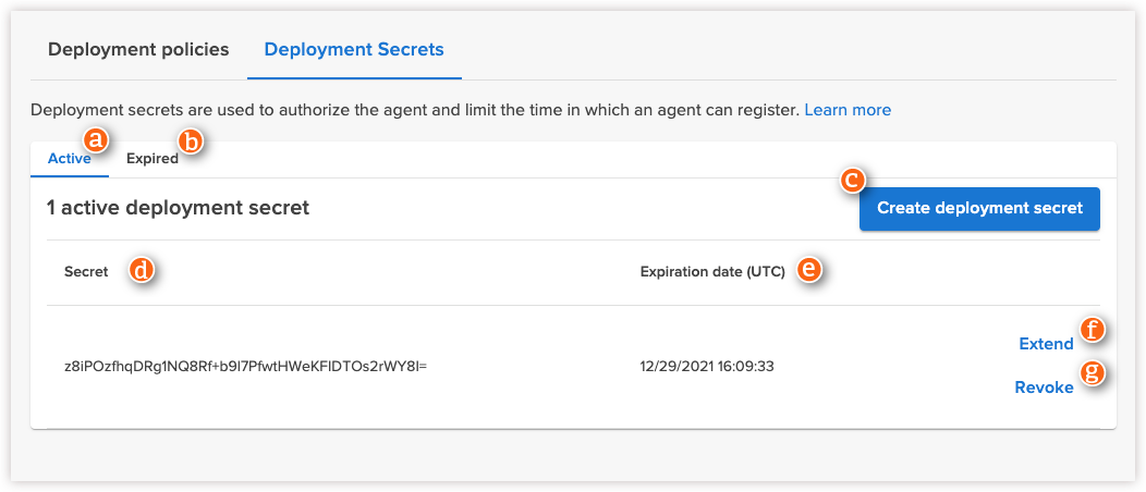 Deployment secrets