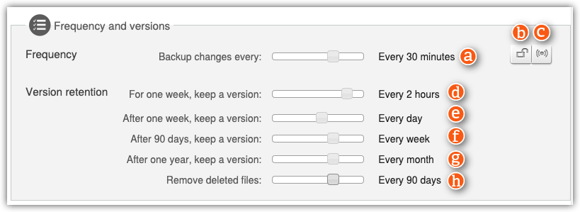 Frequency and version settings