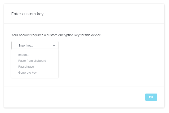 Enter custom key