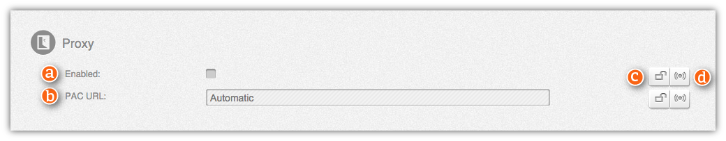 Settings device network proxy